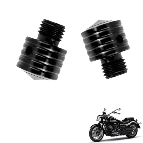 generisch 2PCS motorrad spiegel blindstopfen kompatibel mit Yamaha XV1900A Midnight Star,staubdicht tuning zubehör(black)