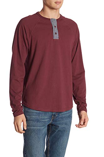Lucky Brand Saturday Sleeve Long Sleeve Henley, Port Royal (Large)