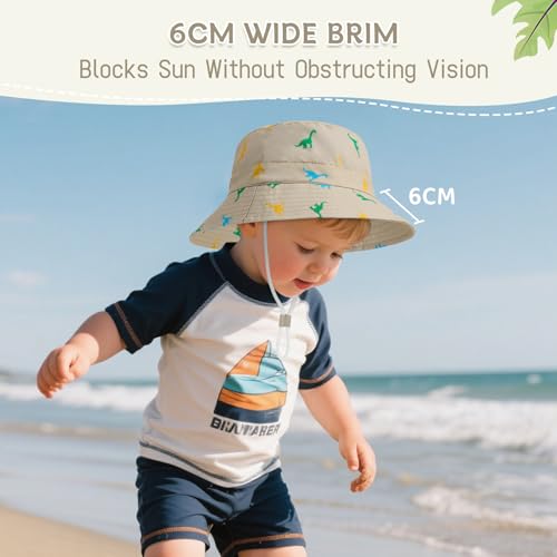 Komorebi Baby Sun Hat Breathable Kids Bucket Hat with UV Protection Wide Brim Toddle Sun Hat for Boy Girl Cute3