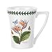 Portmeirion Exotic Botanic Garden 12 Ounce Mandarin Mug | Set of 6 with Assorted Motifs | For Coffee, Tea, & Other Beverages | Dishwasher, Microwave, and Oven Safe