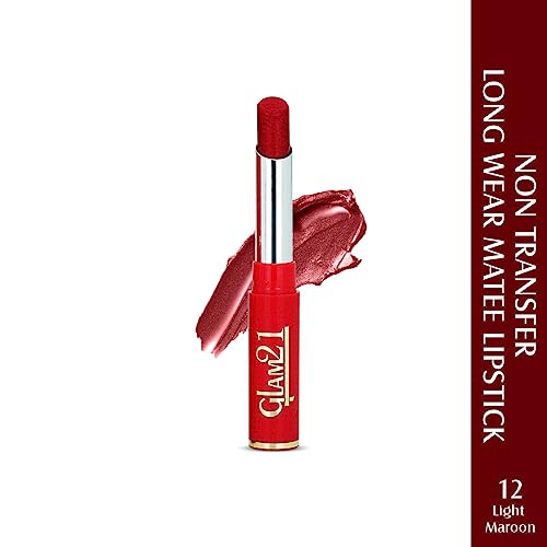 Image of Glam21 Matte Pro Ink Non Transfer Lipstick | Long Lasting | Ultra Pigmented |12 Light Maroon