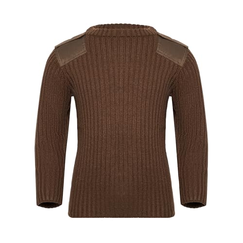 Fort Workwear Youth Crew Neck Commando Sweater - Military-Style Pullover - Little Kid and Big Kid Sizes