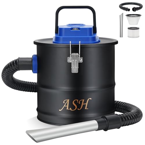 GoCampDirect Ash Vacuum Cleaner -2.6 Gallon Fireplace Ash Vac with 800w Powerful Hose Non-Woven Dust...
