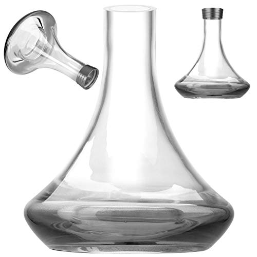 DILAW® Tornado Shisha Glas Bowl Ersatzglas ohne Gewinde, Farbe: Grau