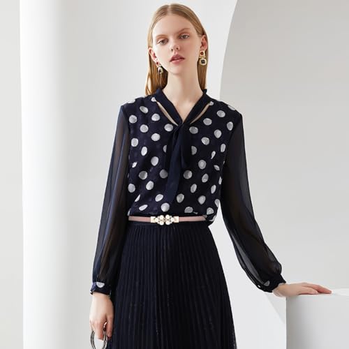 Women Skinny Leather Belt Solid Color Pearl Decoration Metal Interlock Buckle Adjustable Thin Waist Belt Dress Belt2