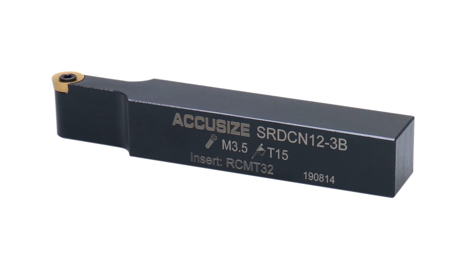 Accusize Industrial Tools SRDCN12-3B Indexable Tool Holder Kit, 3/4'' Shank, 4-1/2'' OAL, Carbide RCMT32 Insert + 10 Extra Inserts, 2376-0012INS