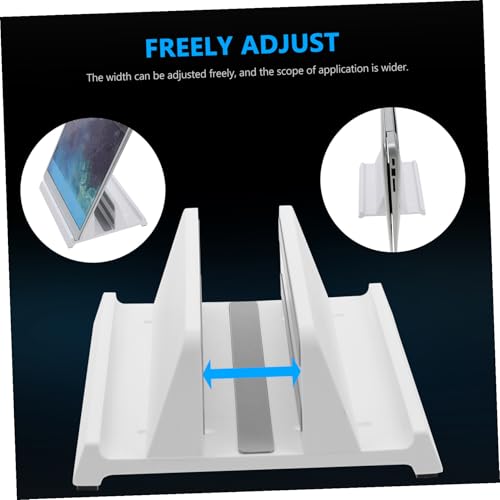 Soporte vertical ajustable para laptop y tablet Homoyoyo blanco miniatura 5