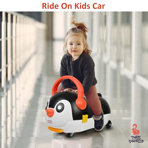 Image of Kids Ride On Trolley Bags for Travel | 2-in-1 Trolley Bag & RideOn Kids Luggage | Kid Luggage /Suitcase with 4 Wheel | Unique Bags for Boy Kids, Easy to Carry (Black)