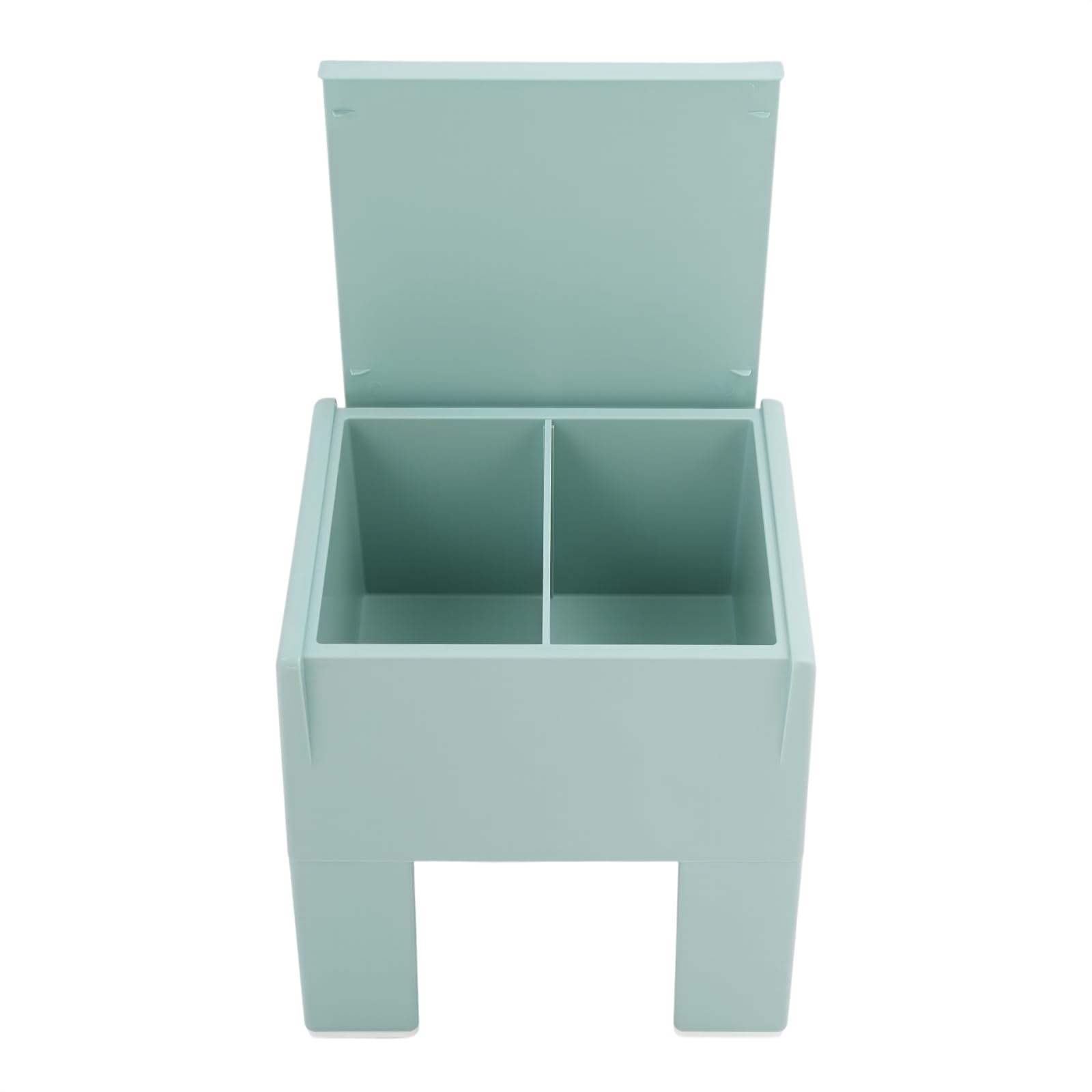 Sgabello basso in plastica con spazio per riporre le scarpe, per corridoio, soggiorno, bagno, moderno, 40 x 37 x 31 cm, fino a 100 kg (blu marino)