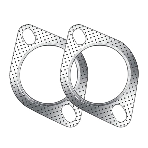 Image of 2 Pcs 2.5 inch Car Exhaust Gasket, 2 Bolt High Temp Exhaust Gasket Replacement Muffler Flange Manifold 120-06310-0002 for Car Accessories
