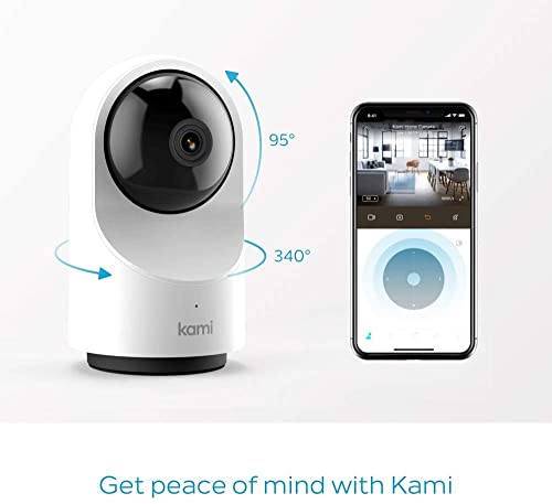 Kami Home Security Camera System 1080P Hd Indoor Smart Cam, Motion-Activated With 2.4G/5G Dual-Band Wi-Fi, Yi Home App - Compatible With Alexa And Google Assistant #TOP2