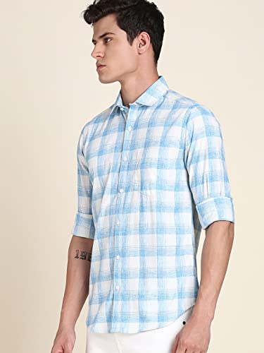 Image of Dennis Lingo Men's Blue Casual Shirt