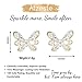 Atzeste Shiny Gold Earrings for Women,14K Gold Plated Butterfly Earrings for Women,14K Real Gold Plated Dainty & Trendy Butterfly Stud Earrings for Fashion Jewelry Gifts