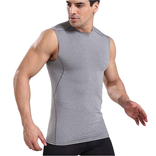Collant à séchage rapide BaronHong débardeur compression gris M