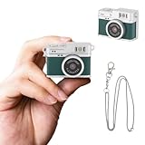 MENDUNER 1080P Retro Kamera, Schlüsselanhänger Digital kameras, Kompakte Kleine Kamera, Unterstützt 128 GB Karte, Kleine Vintage Kameras für Reisen, Tägliches Vlogging (Green)