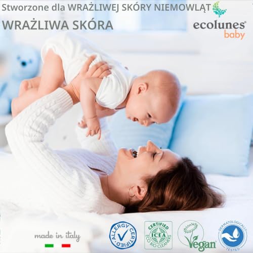 Ecolunes Baby Fabric Softener Fragrance Free, Płyn do zmiękczania tkanin dla dzieci Bezzapachowy, 100% składników pochodzenia naturalnego, bezpieczny dla zdrowia twojego dziecka i środowiska, 1L