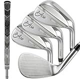 Ase Golf Premium CM-1 Golf Wedge Set or Individual Golf Wedges - Full Face Grooves + Milled Face Wedges, Singles or Set for Men Lob, Gap, Sand Wedged 50/52/54/56/58/60 Degree Clubs