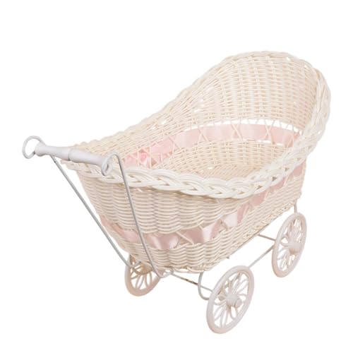 Décorations tricotées poussette panier fleurs chambre enfant