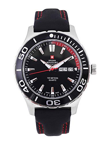 Swiss Military Herrenuhr 20075ST-1L montre étanche 100m fiable