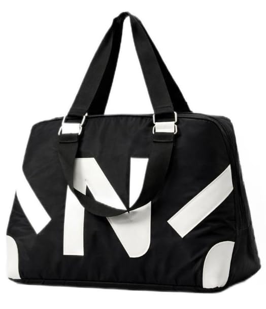 Tote Bag with Bold Geometric Print for Women, Black and White, Waterproof Lightweight Shoulder Bag with Zipper Pocket, Two Way Carry Handles, Multipurpose for Office Work Travel Grocery-image-12