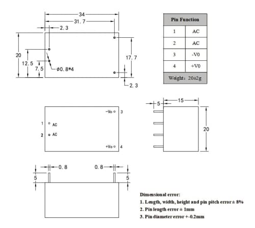 Mini module d'alimentation de tension stable 220V vers 9V PM09 compact - 5