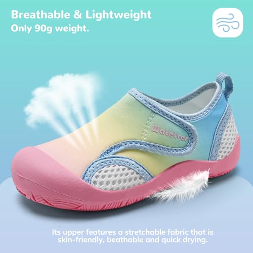 WateLves Wide Toddler Water Shoes Kids Quick Dry Barefoot Shoes Girls Boys Aqua Athletic Sneakers for Beach Hiking Swim Kayak Sport Accessories, Camping Essentials4