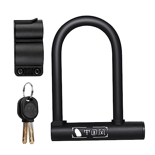MUSISALY U Shackle Theft Bike Lock with Key and Quick Release Mounting Bracket Cut Resistant Leverage Resistant Security for Road and Mountain Bikes for Protecting Your