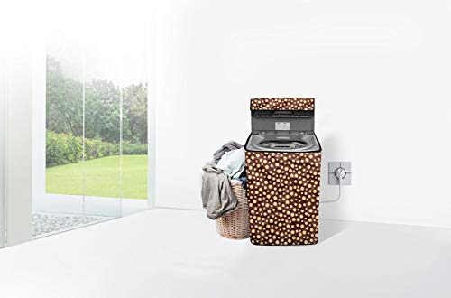 Image of Stylista Top Load Fully Automatic Washing Machine Cover Suitable for Lloyd 6.5 kg, 7 kg & 7.2 kg Polka dot Pattern Brown
