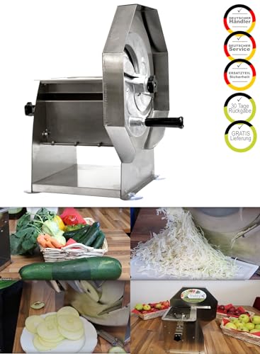 Foto von Allesschneider Manueller Profi Krauthobel/Gemüsehobel/Obsthobel für 0,5-6mm dicke Scheiben, Krautschneider aus Edelstahl, lebensmittelecht