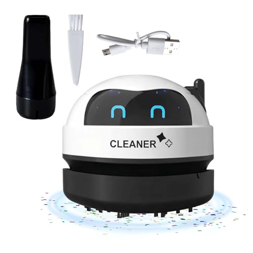 Homirty Mini Aspiradora de Mesa Recargable por USB, Portátil Aspiradora de Mesa Eléctrica, Mini Aspirador Portátil Inalámbrica como Gadget de Oficina, Alta Potencia de Succión para Limpieza de Migas