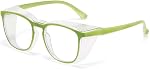 B.ANGEL Blue Light Blocking Glasses for Women and Men,Safety Glasses Anti Fog Clear Eye protective Goggles （Leopard Print）
