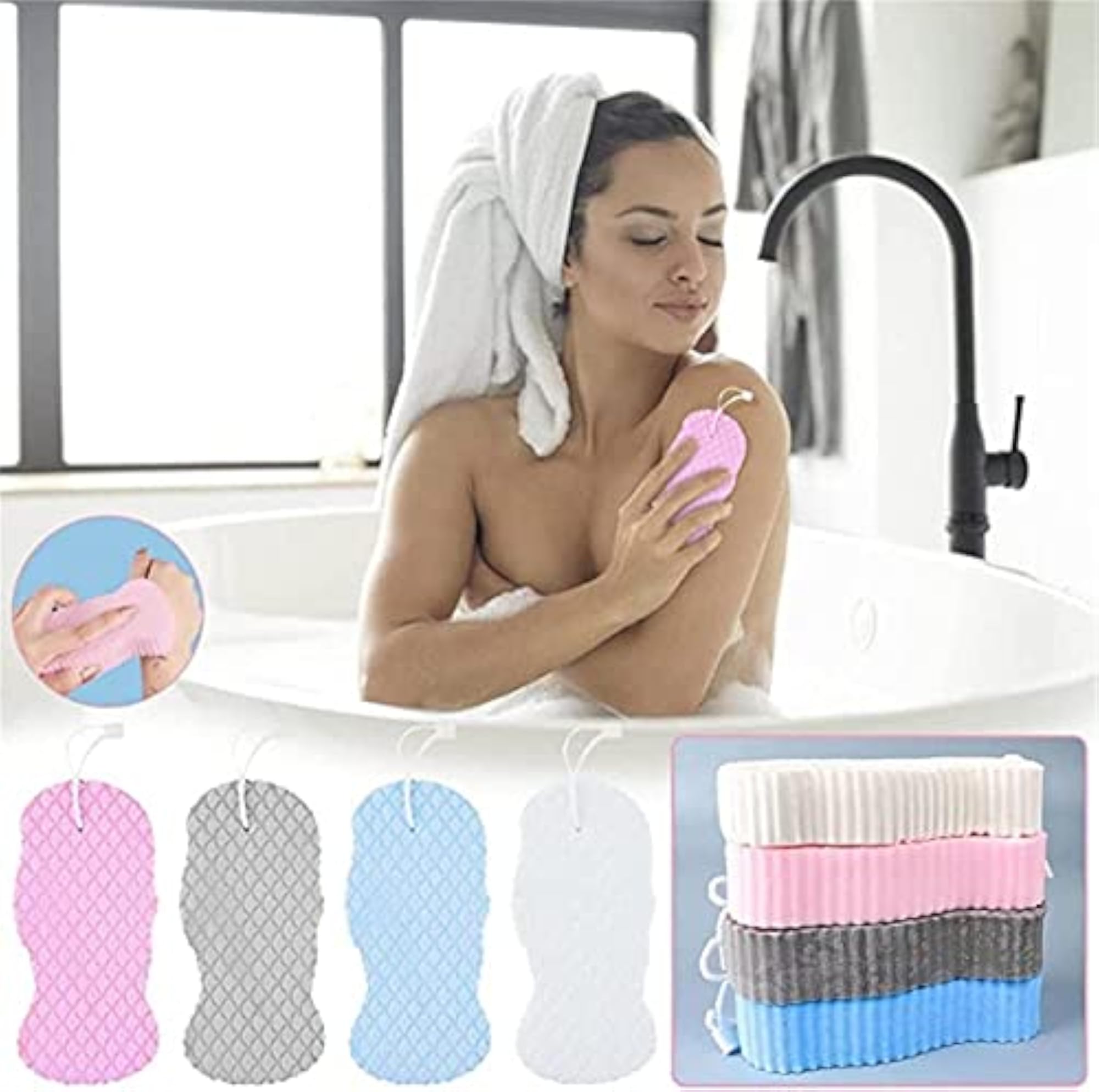 Ultra Soft Bath Body Shower Sponge, Exfoliating Scrub