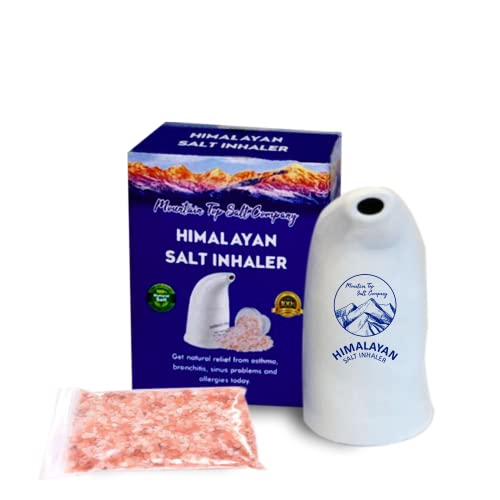 Himalayan Salt Inhaler with 130g Pink Salt Asthma Inhaler â€“ Halogenerator Salt Therapy Machine to Support Easier Breathing â€“ Salt Inhaler Himalayan for Asthma â€“ Breathing Problem & Allergy Relief
