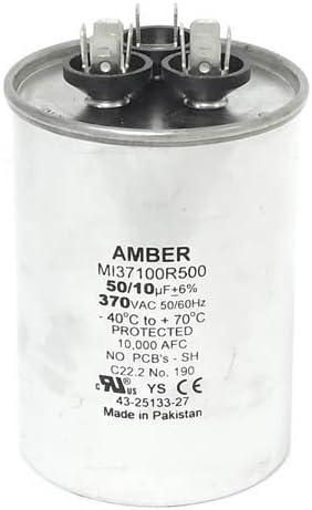 43-26261-37 -Rheem OEM Round Replacement Dual Run Capacitor 50 + 