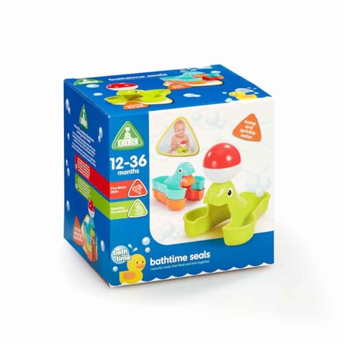 Image of ELC Stacking Bath Toy for Babies 12M+, Multicolour Stacking Seals Play