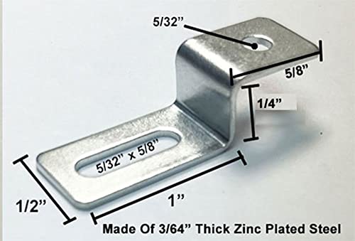 Image of 888 Corp 1 /4 inch Offset Clips (12 Pack) - Zinc Plated Steel - Picture Hanging Offset Clip