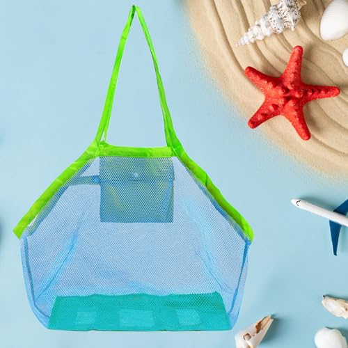 Mesh Beach Bag Large Grocery Bags Swim and Pool Storage Bag for Collecting Reusable Tote- #03