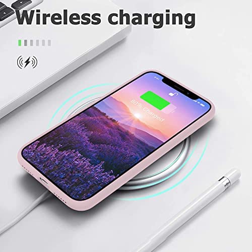 Image of VONZEE Liquid Silicone, Microfiber Shockproof Slim Back Cover Compatible for iPhone 11 6.1 inch, (Lilac)