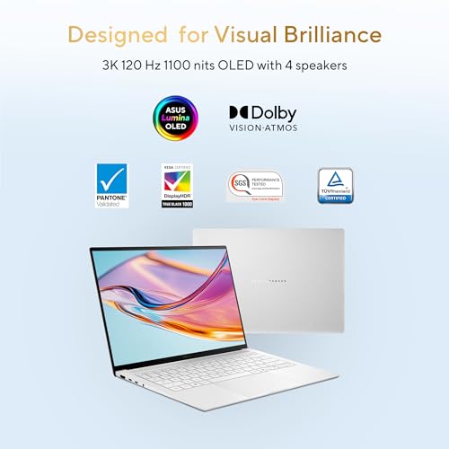 Image of ASUS Zenbook S14 (2026),Smartchoice,Intel Core Ultra 9 (Series 3),Intel iGPU,32GB /1TB SSD,3K OLED,Touchscreen,14 inch(35.5 cm),Win 11,M365 Basic(1Y),Office 24, White,1.2 Kg,UX5406AA-SU189WS,Copilot+ PC