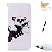 Produktbild TOUCASA Huawei Honor 7A Handyhülle,Huawei Honor 7A Hülle, Brieftasche flip etui Tasche 360 Grad Karte Halterung Kartenfächer extra Dünn Klapphülle Leinwand Farbmalerei Art für Huawei Honor 7A(Panda)