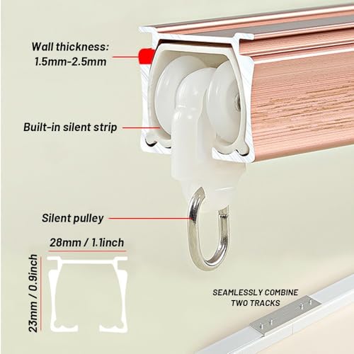Riel de techo de aluminio negro de 3m ideal para separar dormitorios 8
