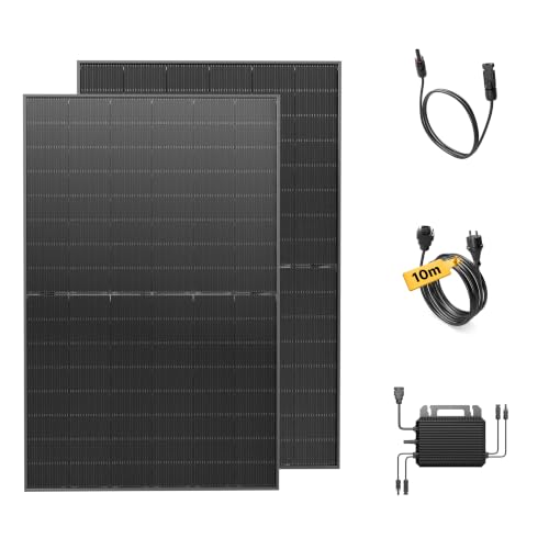 Solakon® 900W Balkonkraftwerk - Balkonkraftwerk 800W komplett Steckdose - neuester 800 Watt...