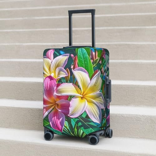 Luggage Cover Elastic Suitcase Cover Protector Washable Travel Baggage Covers Hawaiian Colorful Flower Luggage Covers Carry On Suitcase Baggage Cover 18-32 Inch Small 6