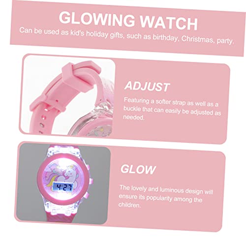 Veemoon Light 1 Conjunto Relógio Infantil Miú Desenhos Animados Assistir Cronômetro Infantil Relógio