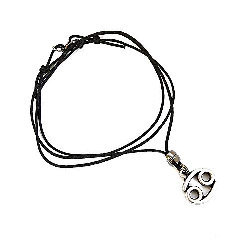 Colar Cordão Masculino Pingente Horoscopo Signo Câncer