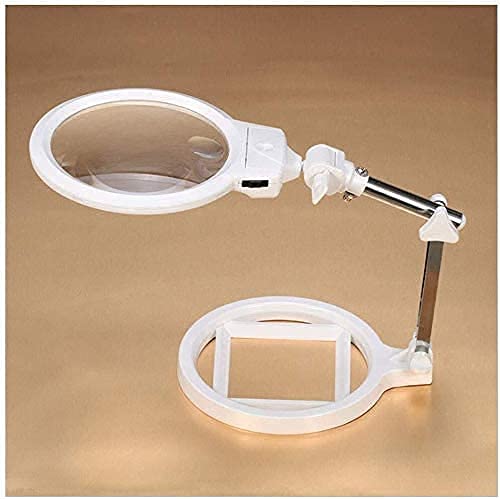 Educational Hobby Magnifiers, Folding Lighting Magnifier 2 Led Lamp Desktop Reading