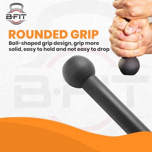 Image of B Fit Steel Sledge Hammer /ClubBells /Mac Bell for Strength Training, Support Full Body, Muscles, Shoulder, Grips & Forearms Workouts, Stretching (ClubBell, 10 Kg)