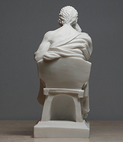 Estatua de Sócrates en Alabastro 17 cm miniatura 3