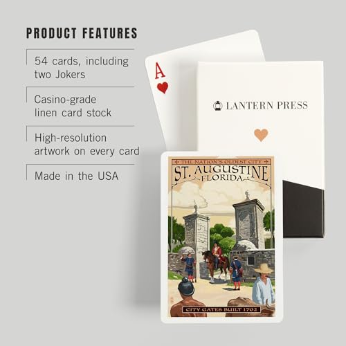 Baraja St. Augustine Florida con 52 cartas tamaño póker miniatura 3