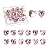QIMYAR Nail Art Rhinestones Diamonds 10*10mm Heart-Shape Shiny Big Glass Crystal Pointed Back Rhines